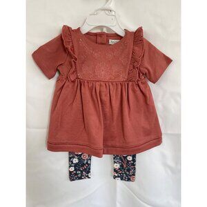 Rachel Zoe Toddler Girls 2-Piece Dress & Leggings Set Size 6-9 months